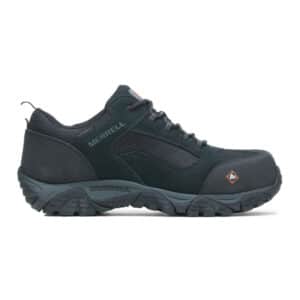 Merrell Men's Moab Onset Waterproof Comp Toe Work Shoe Black Suede J099503