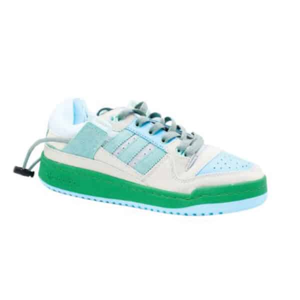 Adidas-AD779001-White Green (Blue)-Sporty Sneakers