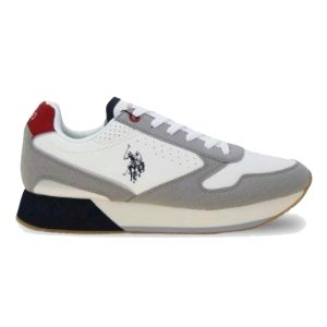 U.S. POLO ASSN-PO1890-Casual Sneakers-White LT. Gray