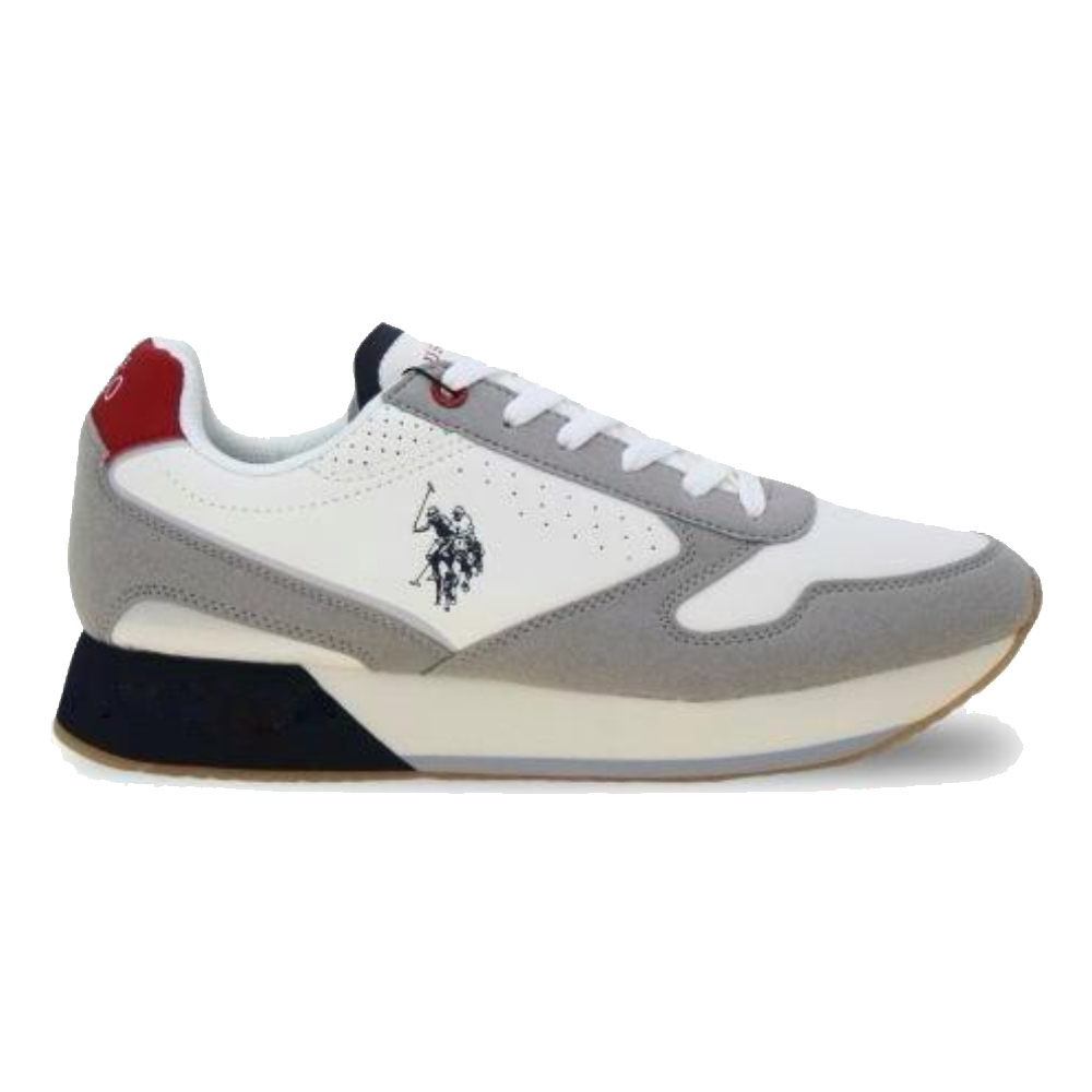 U.S. POLO ASSN-PO1890-Casual Sneakers-White LT. Gray