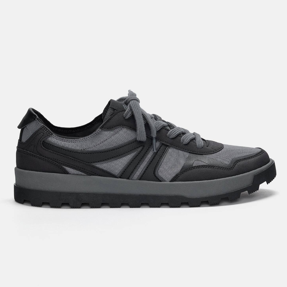 Pull&Bear-PB1340-Urban Trail Sneakers-Black Gray