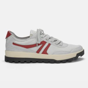 Pull&Bear-PB1340-Urban Trail Sneakers-Gray Red