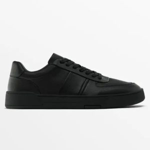 Massimo Dutti-MD2283-Leather Sneaker-Black