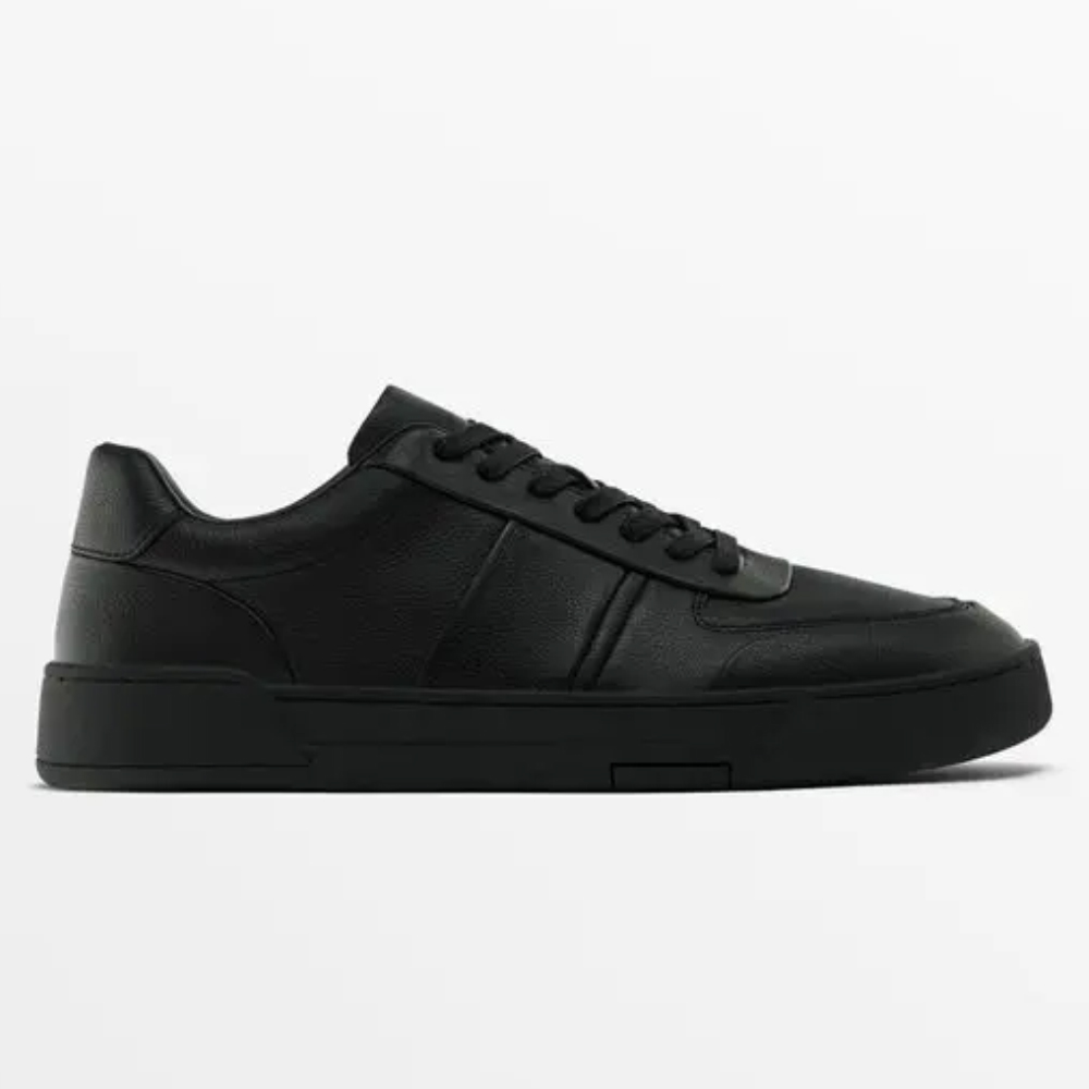 Massimo Dutti-MD2283-Leather Sneaker-Black