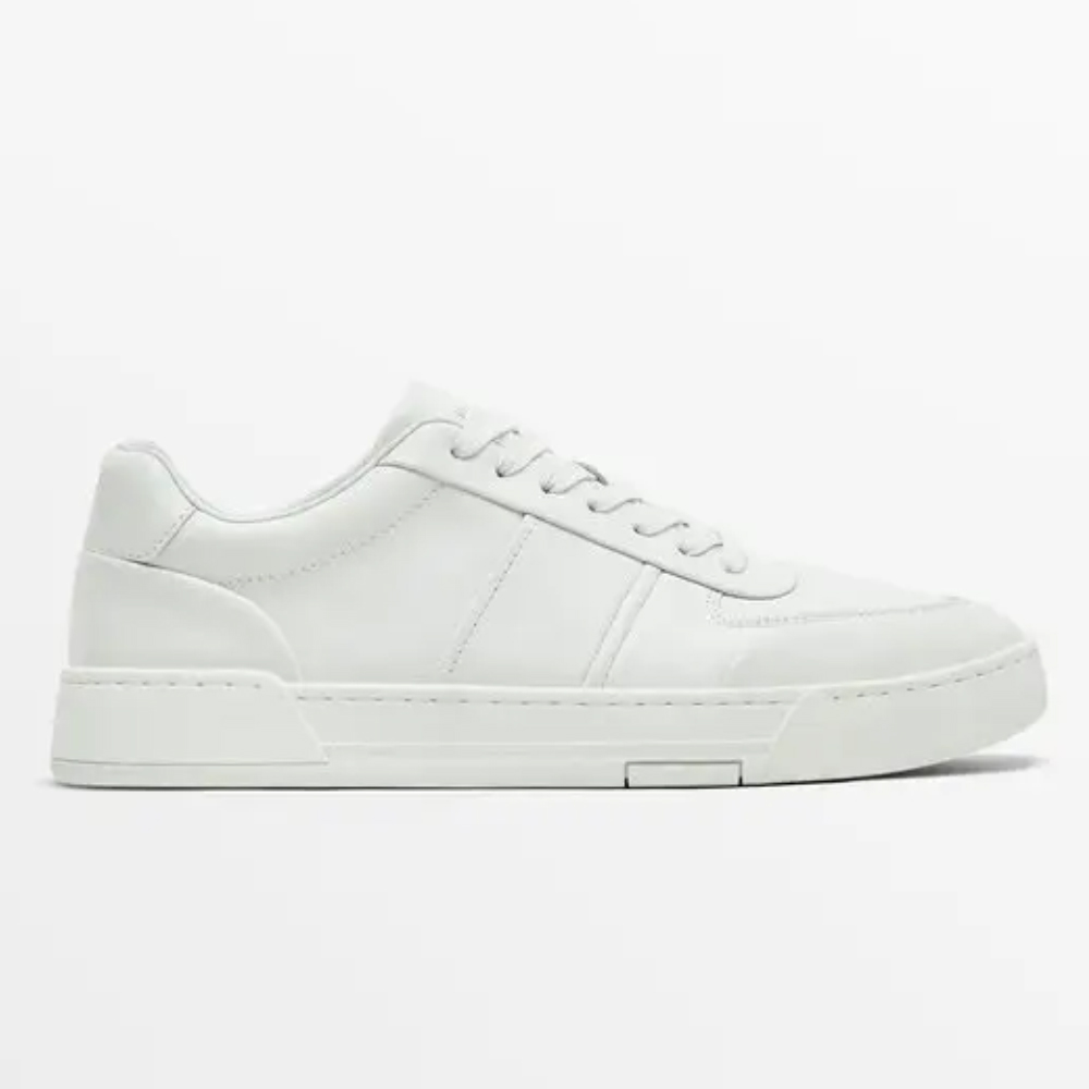 Massimo Dutti-MD2283-Leather Sneaker-White