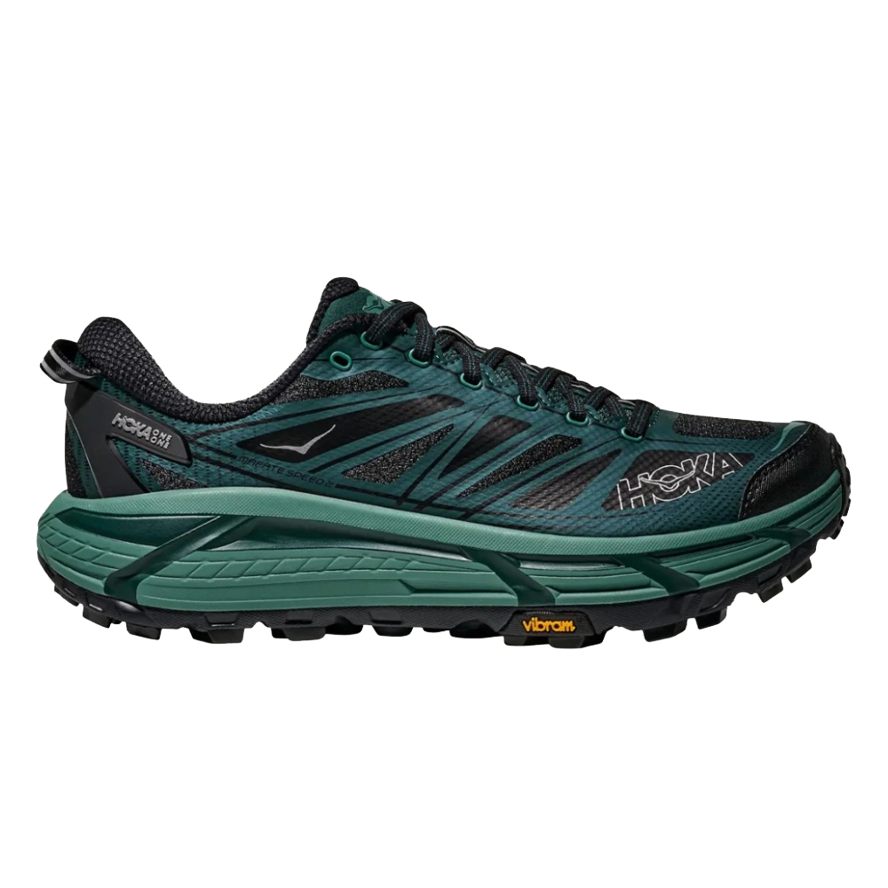 Hoka-HO1126851BBYL-Mafate Speed/Running Shoes-Black Green