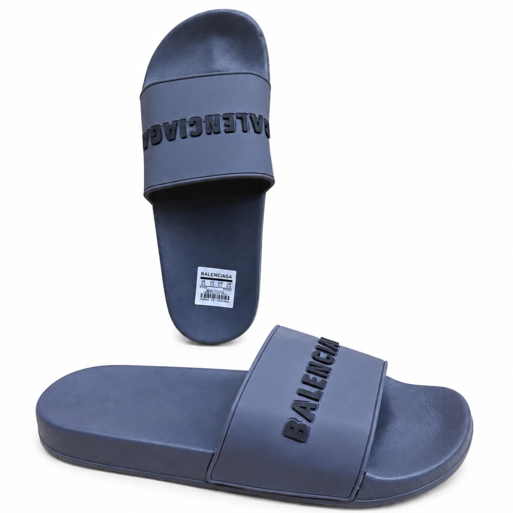 Balenciaga-BA5444-Slip On Slide-Gray Balenciaga-BA5444-Slip On Slide-Gray