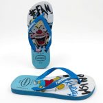 Slippers-HA19392-Cartoon Print Flip Flops-Blue