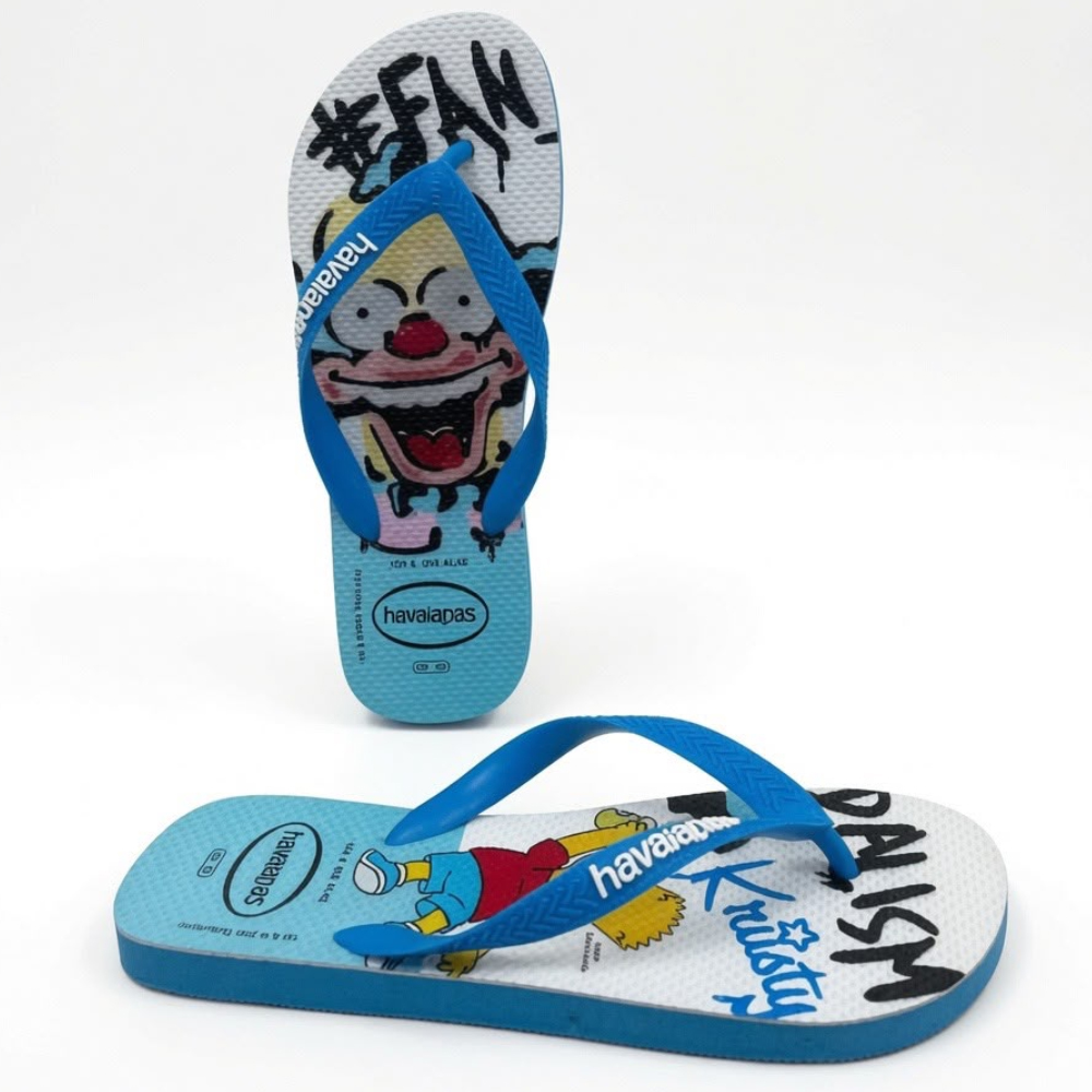 Slippers-HA19392-Cartoon Print Flip Flops-Blue