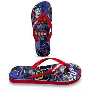 Slippers-HA19392-Cartoon Print Flip Flops-Dark Red