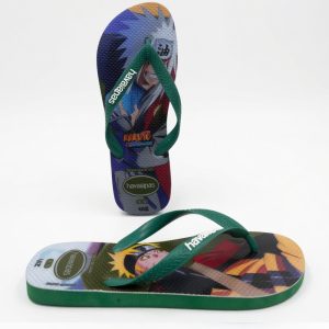 Slippers-HA19392-Cartoon Print Flip Flops-Green