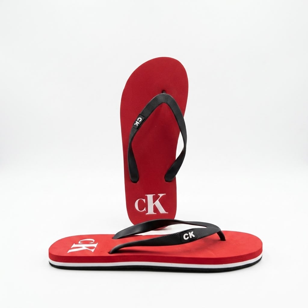 Calvin Klein-CK62615-Classic Comfort Flip Flops-Red